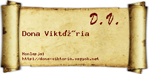 Dona Viktória névjegykártya