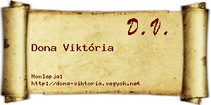 Dona Viktória névjegykártya